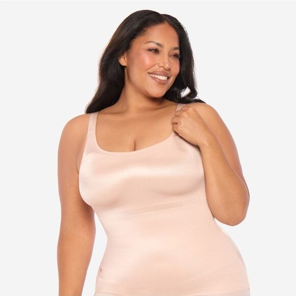 Ruby Ribbon Original Cami Sz 46 3XL Pale Tan Compression Shapewear Stretch #3022 - Picture 1 of 13